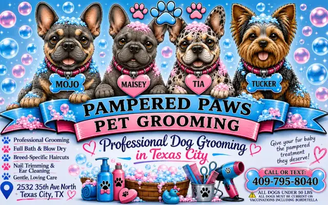 Pampered Paws Pet Grooming in Texas City, TX