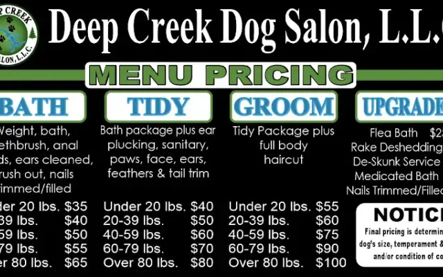 Deep Creek Dog Salon, L.L.C. in McHenry, MD